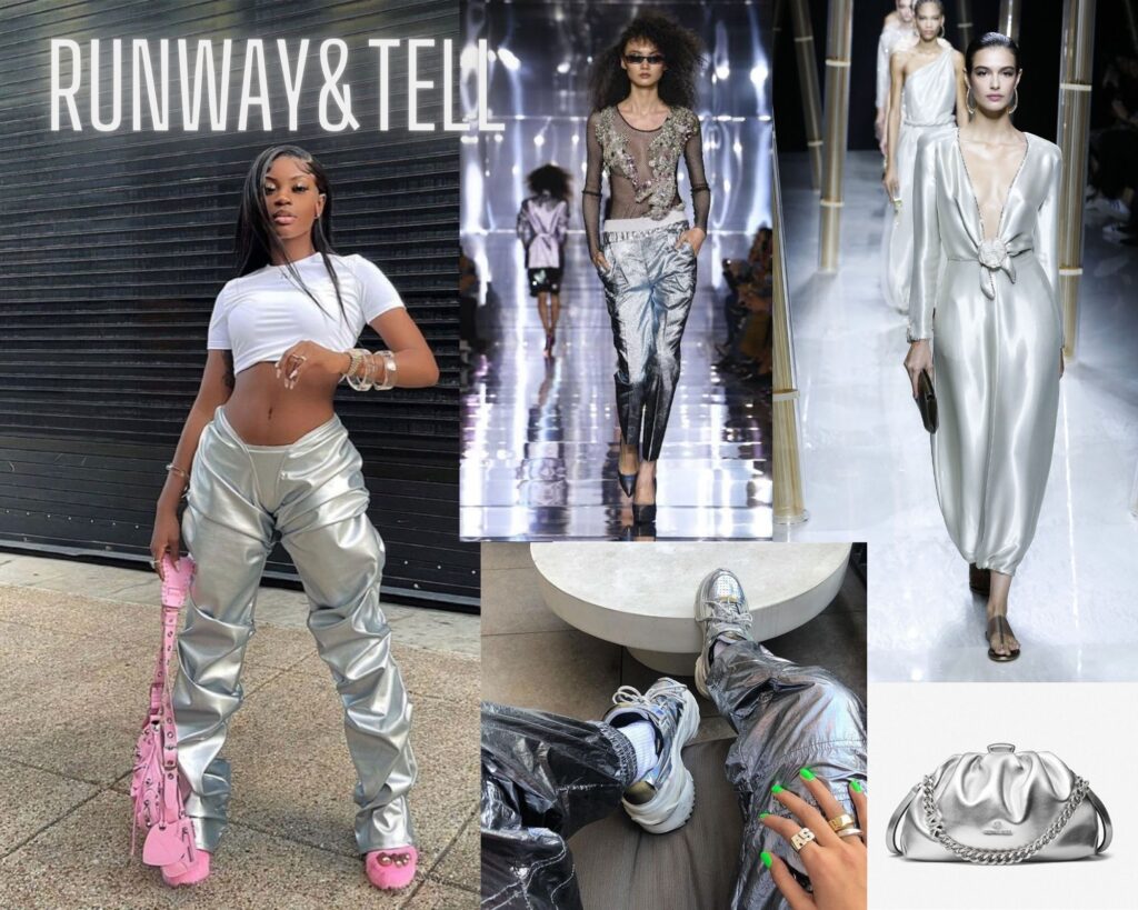 Trend Alert Trends 2023 Silver Metallic Trending Fashion Trends Runway & Tell